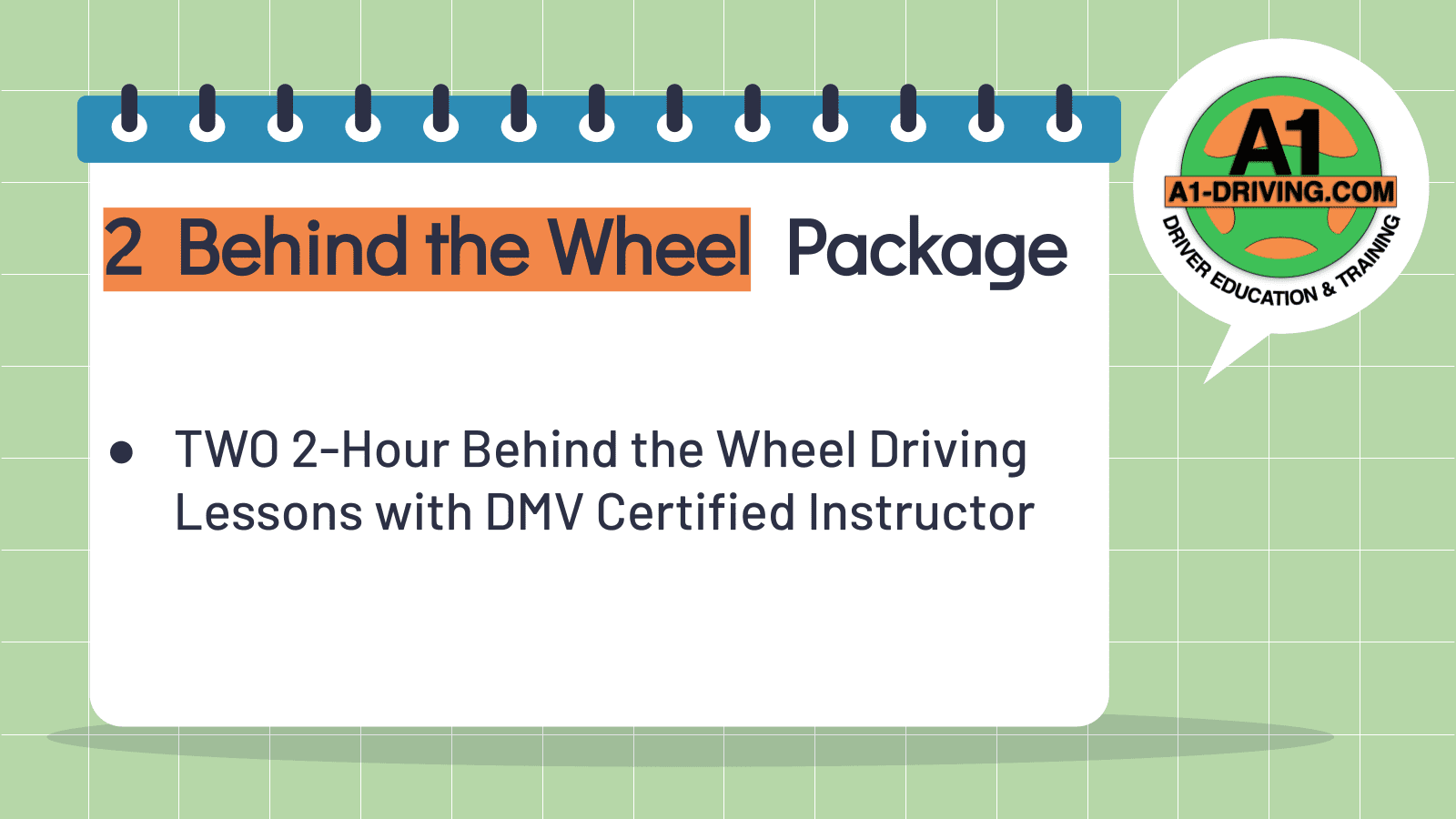 2 behind the wheel package